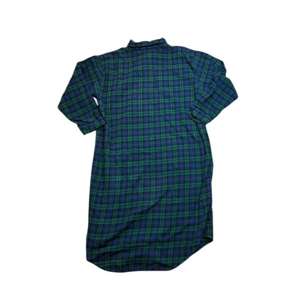 Vtg Disney Store Nightgown Womens Size XL Eeyore Flannel Plaid Green Blue *READ* - Picture 5 of 7